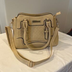 Beige Women’s Satchel Handbag - Classic Everyday Tote